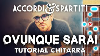 OVUNQUE SARAI Tutorial Chitarra  Irama [upl. by Redlac]