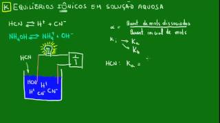 Equilíbrios iônicos em solução aquosa  Aula 1  Equilíbrio iônico  Química [upl. by Belia979]