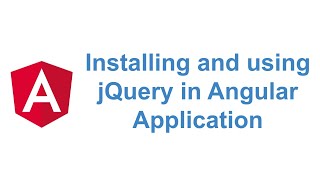 Installing and using jQuery in Angular Application [upl. by Ahsinot]