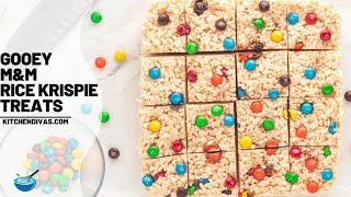 Gooey MampM Rice Krispie Treats [upl. by Aikyt13]