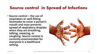 Basic Principles of Infection Control for Nursing professionals by DrTVRao MD [upl. by Eenaej914]