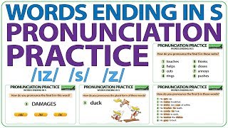 English Pronunciation Practice  How do you pronounce words ending in S [upl. by Reinnej523]