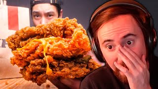 KFC Korea Just Released the Triple Down  Asmongold Reacts [upl. by Akcimat281]