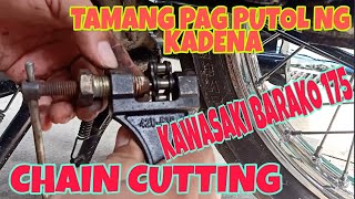 TAMANG PAG PUTOL NG KADENA SA MOTOR BARAKO 175CHAIN CUTTING Junlarsvlogbarako175chaincutting [upl. by Meter225]