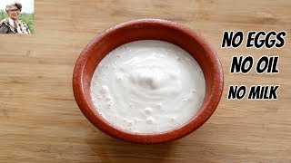 Oil Free amp Eggless Mayonnaise In 1 Minute  How To Make Homemade Mayonnaise In A MixieMixer Grinder [upl. by Ahsi]