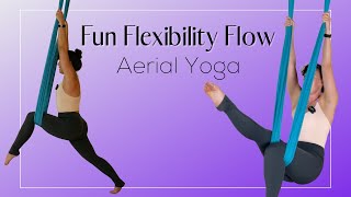 At Home Aerial Yoga  Fun Flexibility Flow [upl. by Airbmak]