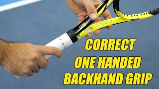 What Are The Correct One Handed Backhand Grips  Ace Academy Tennis  Cesar Morales [upl. by Akemahc]