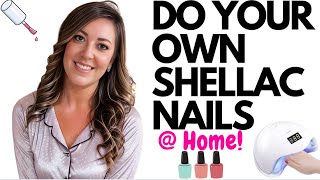 DIY Shellac Nails at Home nailart shellacnails beautytutorial [upl. by Adlei]