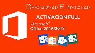 COMO DESCARGAR E INSTALAR MICROSOFT OFFICE PRO 2013  2016  32 Y 64 BITS FULL ACTIVACION 2019 [upl. by Mae715]