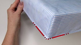 ✅👉An ingenious trick How to sew perfect corners on a sheet [upl. by Ydnyc]