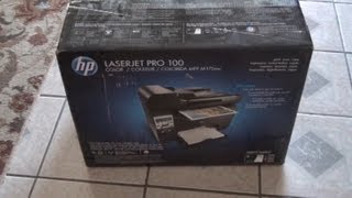 HP LaserJet 100 Color Printer M175nw Unboxing [upl. by Sherris912]