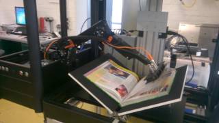 Book scanner with Automated Page turn Robot Low Cost Robotic Application  Robolink® [upl. by Analaf]