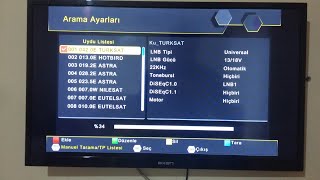 Türksat kanal arama güncelleme  2020 Türksat otomatik kanal arama frekansı [upl. by Verile23]