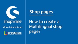 Shopware tutorials  How to Create a multilingual Shop page [upl. by Naicad]