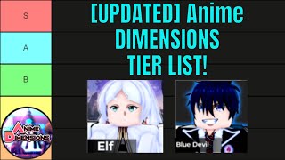 OUTDATED The ULTIMATE Anime Dimensions TIER LIST [upl. by Gallagher]