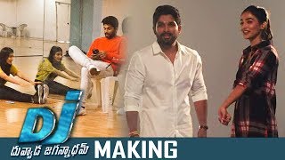 Dj Duvvada Jagannadham Movie Making  Working Stills  Allu Arjun  Pooja  TFPC [upl. by Eelnayr]