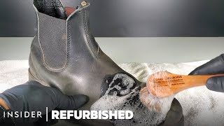 How Faded Blundstone Boots Are Professionally Restored  Refurbished [upl. by Yelak676]