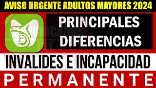 📢Urgente ESCUCHALO 🔥 PENSION IMSS 2024 diferencias pensión por INVALIDEZ e INCAPACIDAD permanente [upl. by Ferwerda637]