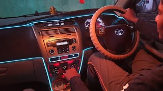 Ambient light in car tata manza modificationcar interior light modification [upl. by Ruford]