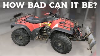 It Was Cheap for a Reason  Resurrecting a Very Broken Arctic Cat 300 4x4 ATV  Part 1 [upl. by Mcleod]