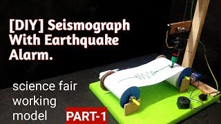 How to make seismograph at homesimple Earthquake detector PART1 [upl. by Nivac]