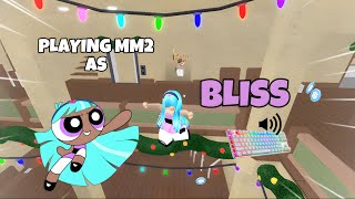 BLISS DESTROYS TEAMERS IN MM2  GAMEPLAY KEYBOARD ASMR [upl. by Bullock131]