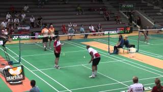 Deaflympics13 Badminton kvartfinale Rusland  Danmark Kort version [upl. by Sorkin]