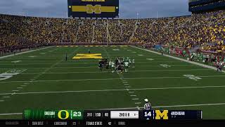 NCAA ROAD TO GLORY MY MICHIGAN QB VS Oregon BIG GAME [upl. by Duval]