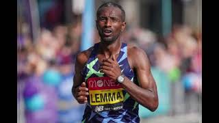 Ethiopias Sisay Lemma Wins The Mens Elite Race at The London Marathon [upl. by Drusie]