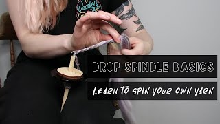 How to Spin yarn using a DROP SPINDLE  Drop Spindle TUTORIAL [upl. by Aivataj]