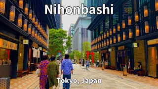 4K Nihonbashi from JR Tokyo Station to Nihonbashi Tokyo  JAPAN Walking Tour [upl. by Anile]