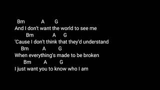 Chord and lyric goo goo dolls Iris [upl. by Lilahk]