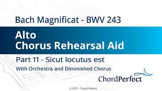 Bachs Magnificat Part 11  Sicut locutus est  Alto Chorus Rehearsal Aid [upl. by Sielen]