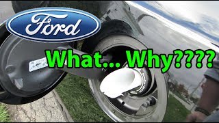 Fords Not So Easy Fuel Capless Fuel Filler System on Mustang GT [upl. by Idyh785]