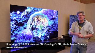 Samsung CES 2024  MicroLED Gaming OLED Music Frame und mehr [upl. by Ahsen]