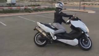 2011 YAMAHA TMAX WHITEMAX 500 ABS AKRAPOVIC ТИМАКС טימקס [upl. by Enelrae]