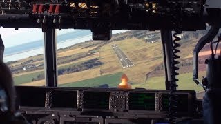 C130J Hercules Cockpit Landing  Training Flight HD [upl. by Isyak758]