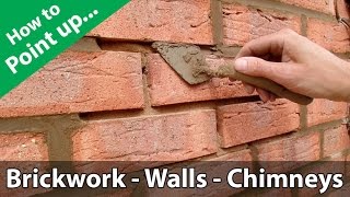 How to Point a Brickwork Wall or Repoint a Chimney [upl. by Ailesor]