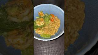 Shrimp Rice Veggies Dinner what I ate for dinner food cooking [upl. by Shir]