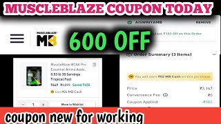 muscleblaze coupon today  muscleblaze coupon code today [upl. by Narag]