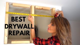 How To Patch Large Holes in Drywall with 85 Stronger Tape [upl. by Vanya]