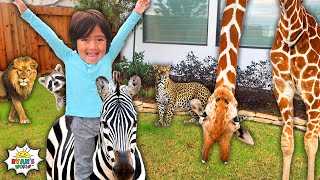 Learn Animals with Ryan for Kids  Educational Pretend Play [upl. by Silvana]