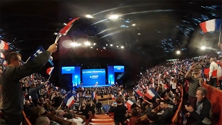 Vidéo 360°  une plongée au coeur des meetings de Macron Mélenchon et Le Pen [upl. by Logan]