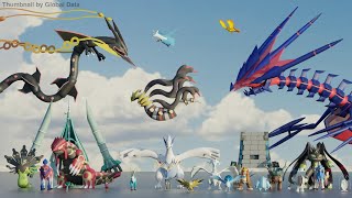 Legendary Pokemon Size comparison 3D 100 Pokemon [upl. by Enrica]