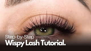 LASHING 101  Wispy CC Curl Eyelash Extension Tutorial  Step By Step [upl. by Ilam422]