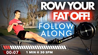 Just ROW IT 10Minute FollowAlong HIIT Row FAT LOSS [upl. by Eadwina277]