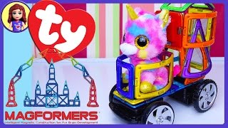 Unikitty Beanie Boo Unicorn Remote Control Magformer Car Build Fun Play  Kids Toys [upl. by Llertnor102]