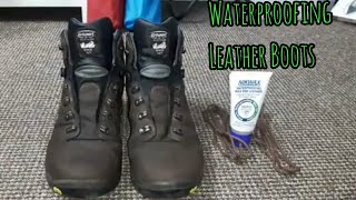 Waterproofing Leather Boots with Nikwax Grisport boot [upl. by Jarlath665]