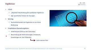 35 Ergebnisdarstellung in qualitativen Forschungsarbeiten Kompaktkurs Qualitative Forschung [upl. by Ggerk]