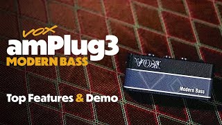 VOX amPlug3 Modern Bass Headphone Amplifier Top Features amp Demo [upl. by Nyliak]